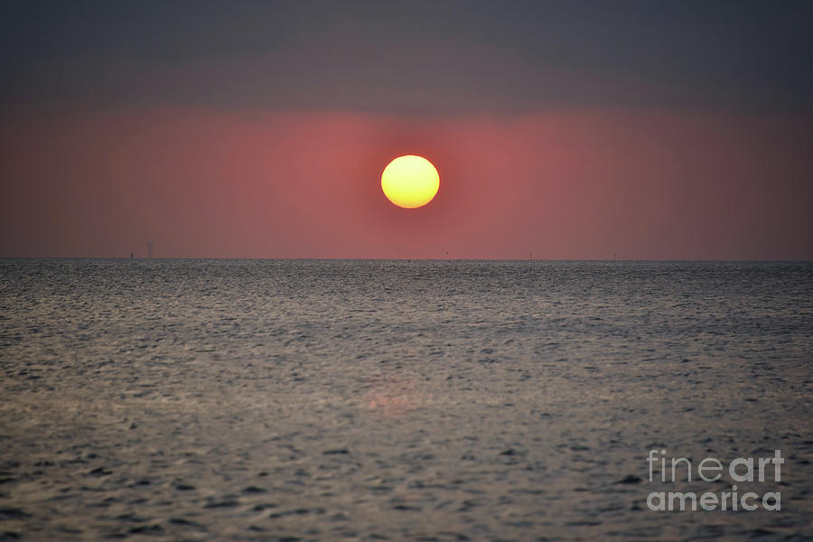 Hazy Beach Sunset Photograph by Andrea Anderegg