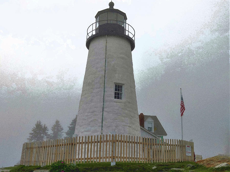 Hazy Day at the Lighthouse Photograph by Jewels Hamrick