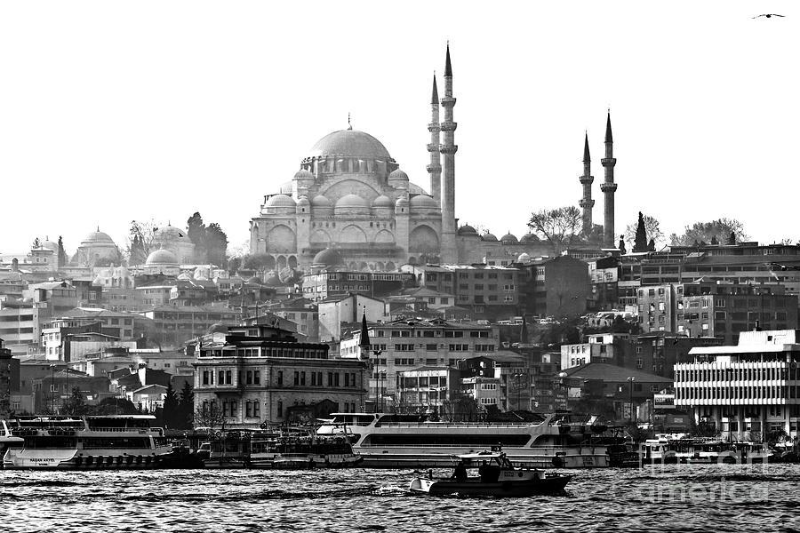 Hazy Day in Istanbul along the Bosphorus River Photograph by John Rizzuto