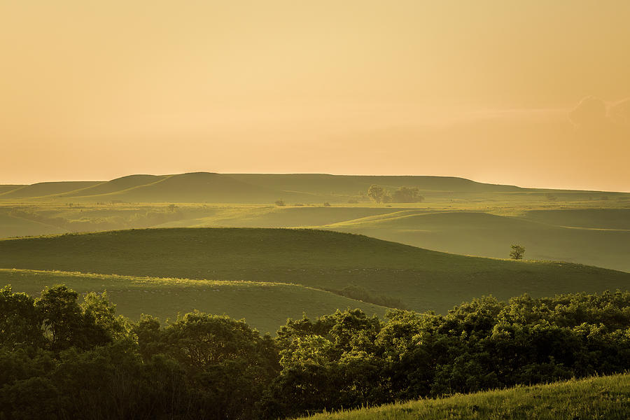 Hazy Morning In The Flint Hills Photograph