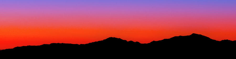 Hazy Mountain Silhouette Photograph by SR Green