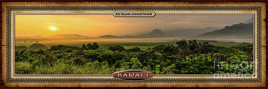 Hazy Oahu Sunrise Hawaiian Style Panoramic Photograph Photograph by Aloha Art