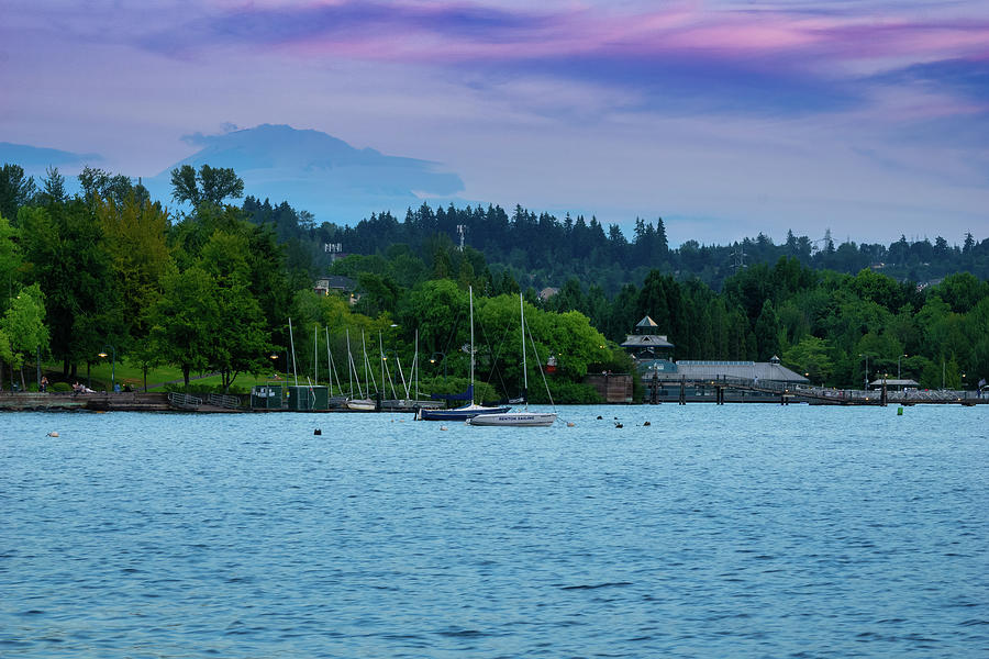 Hazy Sunset over Coulon Beach Photograph by Ken Stanback