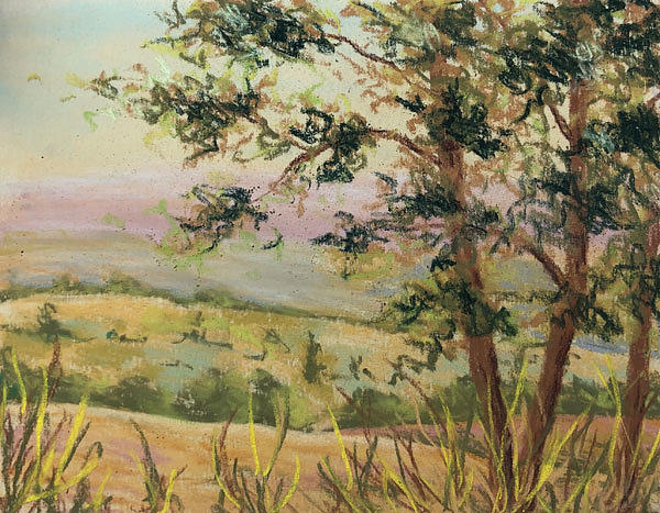 Hazy Vista Painting by Nancy Goldman