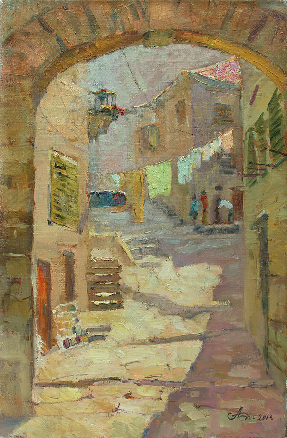 HD86 Street of Old Kotor. Montenegro Painting by Hanna Davydchenko ...