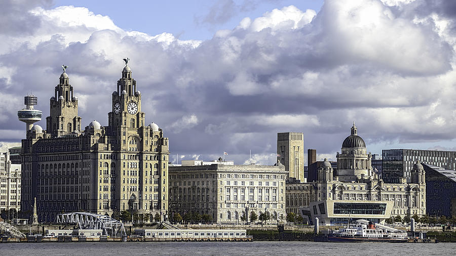 HDR of the Liverpool skyline Photograph by Wellsie82