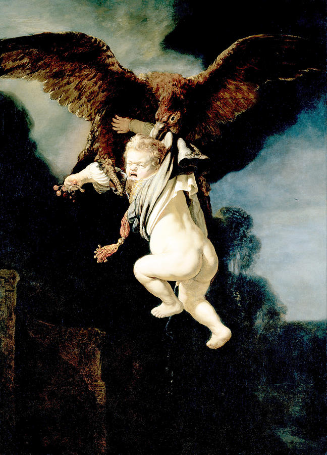 he Abduction of Ganymede Painting by Rembrandt Harmenszoon van Rijn