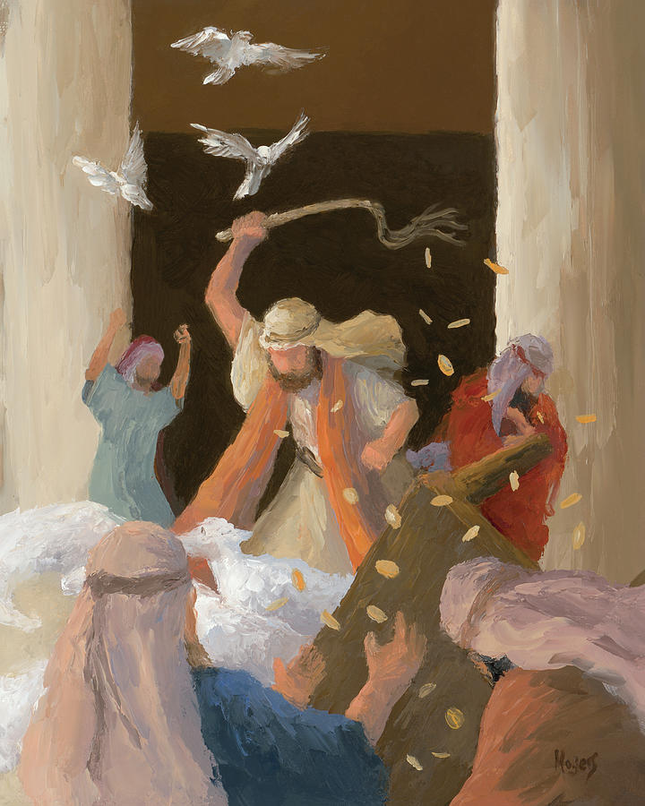 Easter Painting - He Cleansed The Temple by Mike Moyers