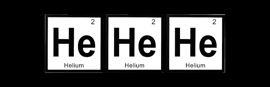 He He He Helium Periodic Elements Painting by Tony Rubino