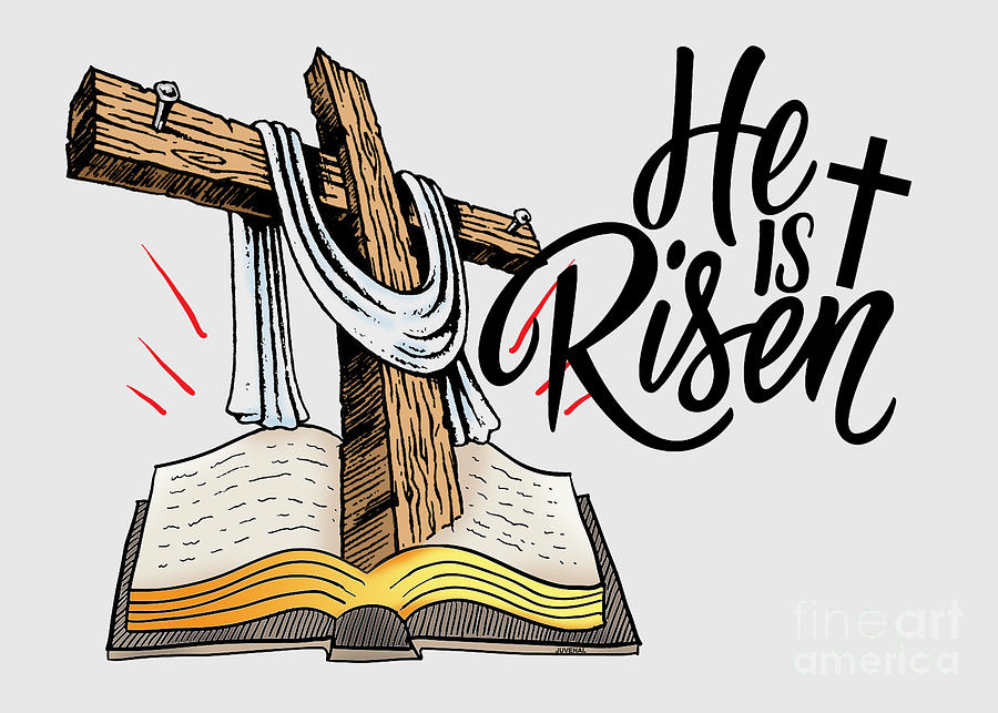 He Is Risen Drawing