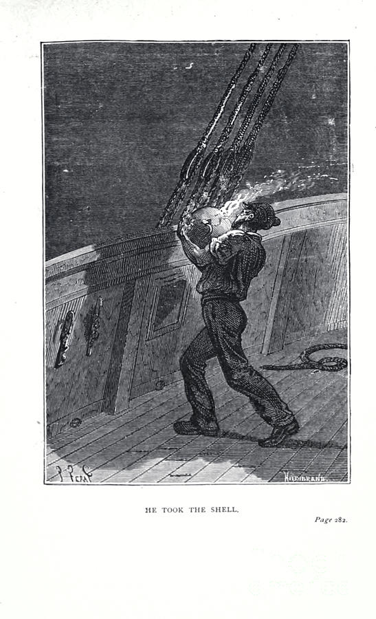 He Took the Shell w3 Drawing by Historic illustrations
