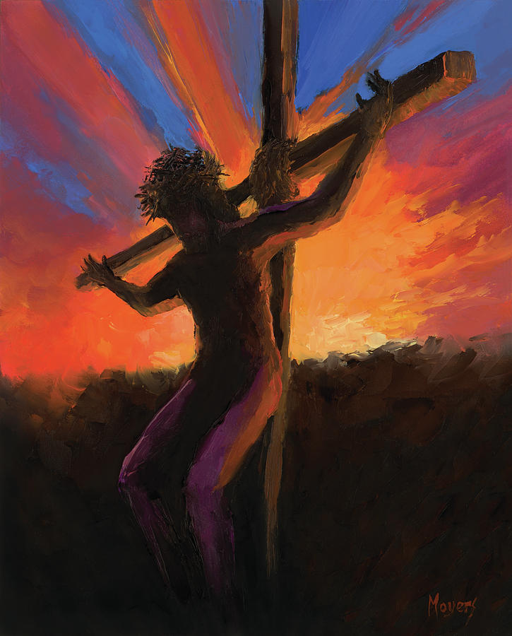 He Was Crucified Painting by Mike Moyers - Fine Art America