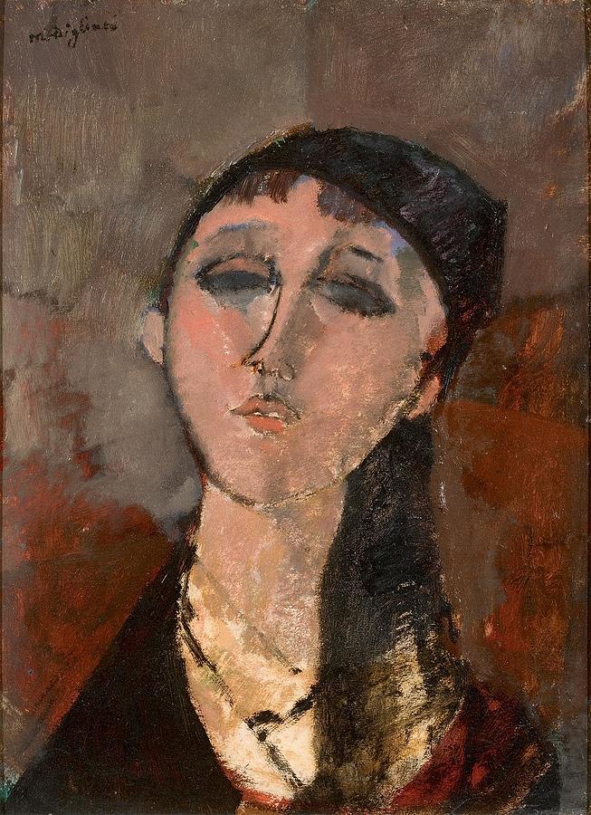 Head of a girl Louise Painting by Amedeo Modigliani - Fine Art America