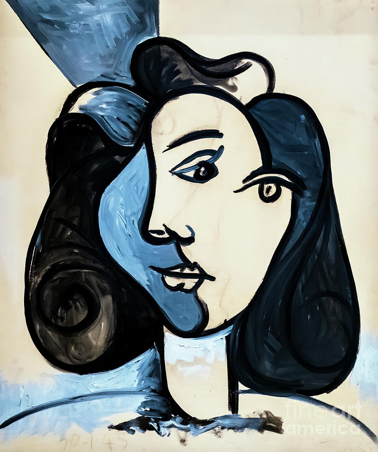 Head of a Woman by Pablo Picasso 1945 Painting by Pablo Picasso