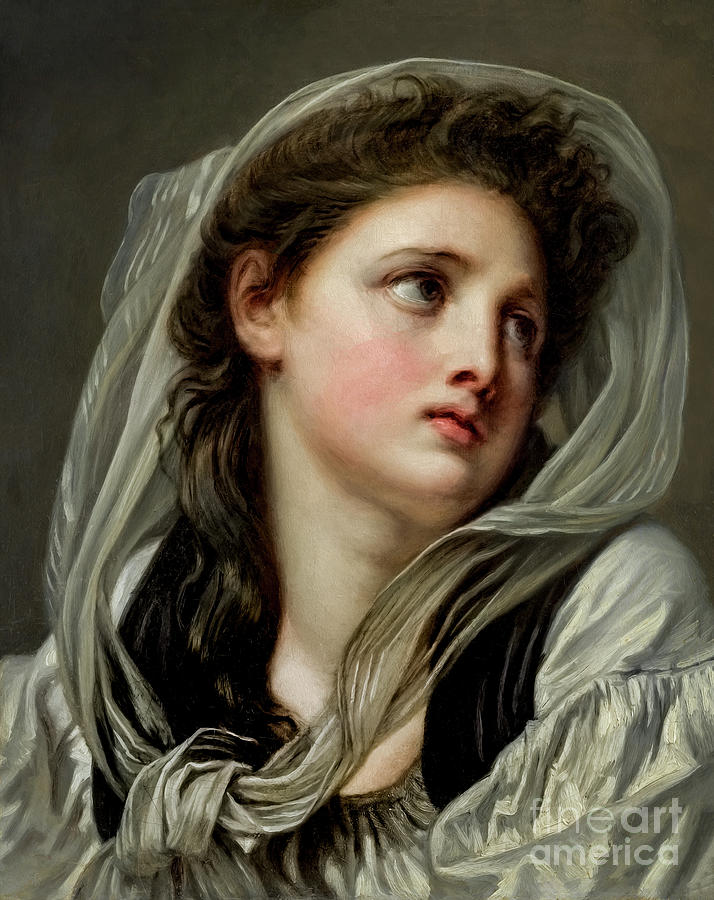 Head of a Young Woman by Jean Baptiste Greuze                                                  Photograph by Carlos Diaz