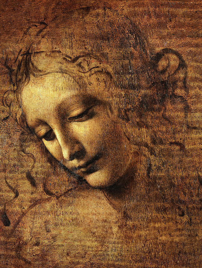 Leonardo Da Vinci Painting - Head Of A Young Woman With Tousled Hair, 1508 by Leonardo da Vinci