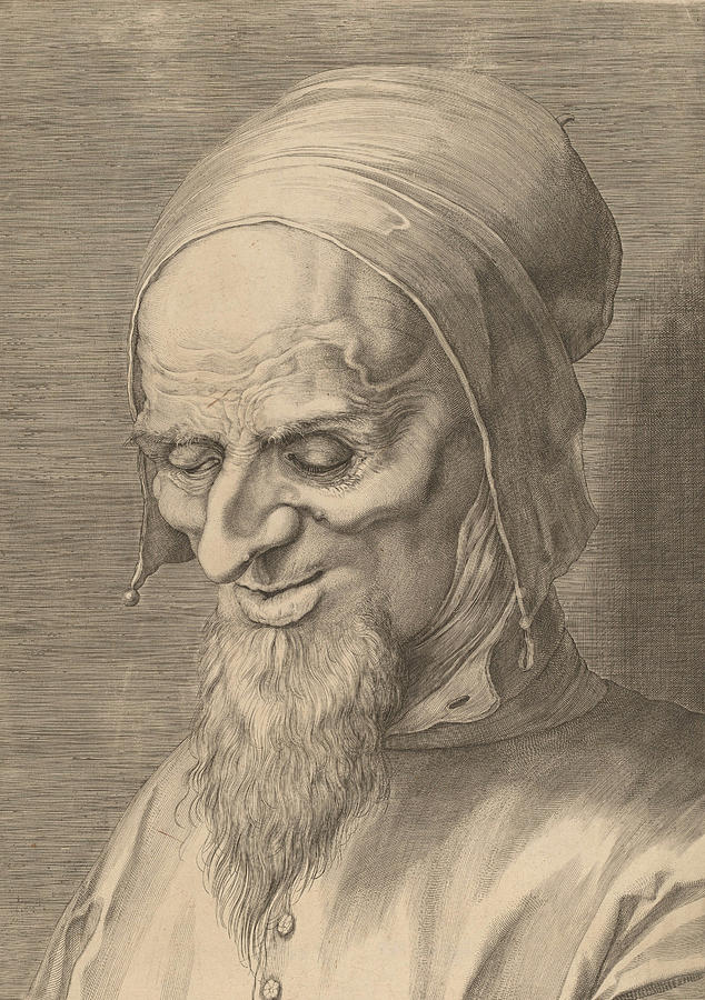 Head of an Apostle with Beard and Cap Drawing by Aegidius Sadeler II ...