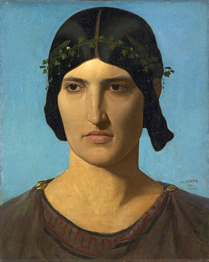 Head of an Italian Woman Painting by Jean-Leon Gerome