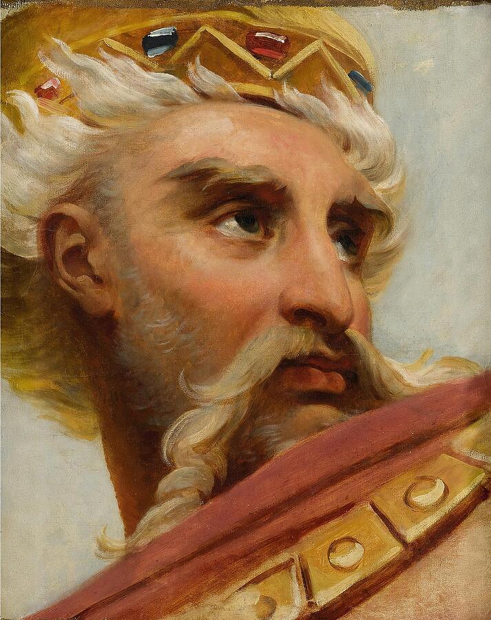 Head of Charlemagne Drawing by Antoine Jean Gros French Fine Art America