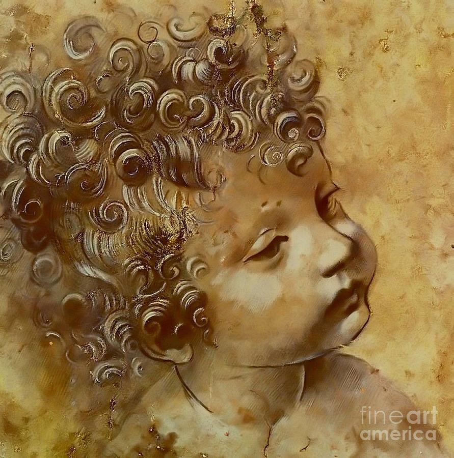 Head of child Painting by Leonardo da Vinci