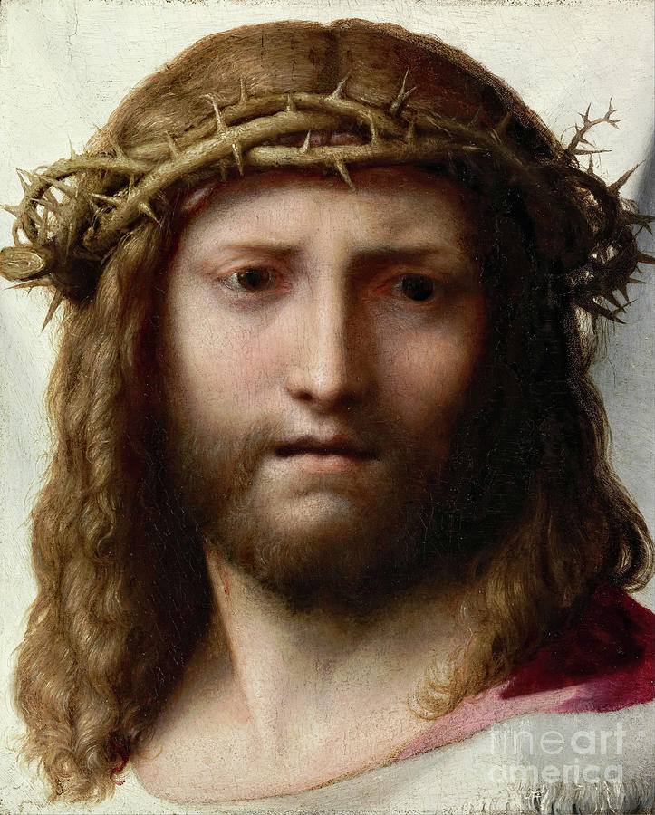 Head of Christ Painting by Doc Braham