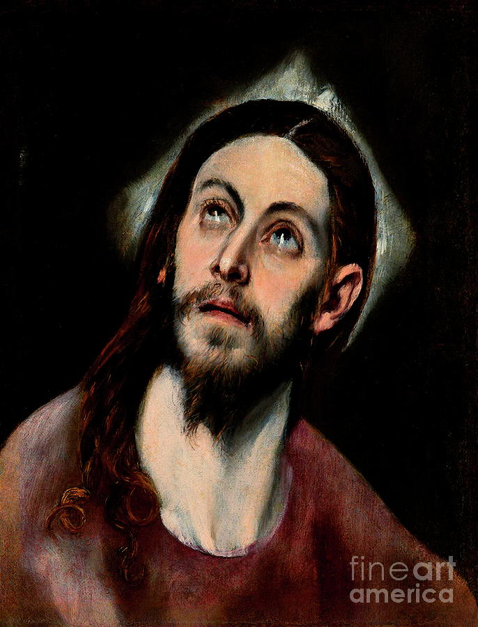 Head of Christ Painting by El Greco