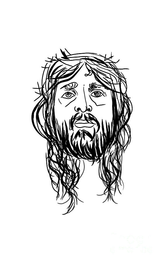 Head of Christ Painting by Kartick Dutta - Pixels