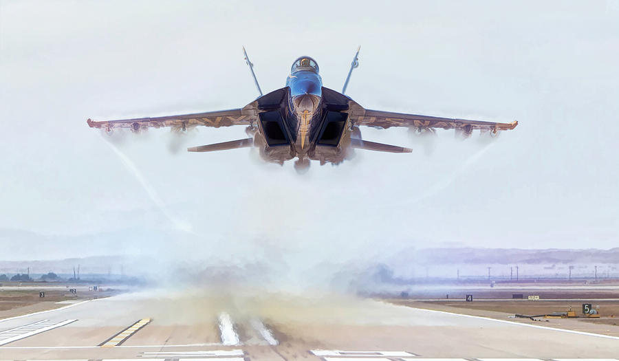 Jet Digital Art - Head On Hornet by Peter Chilelli