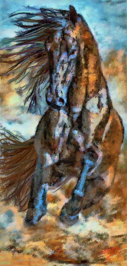 Head on Horse Painting by James Shepherd