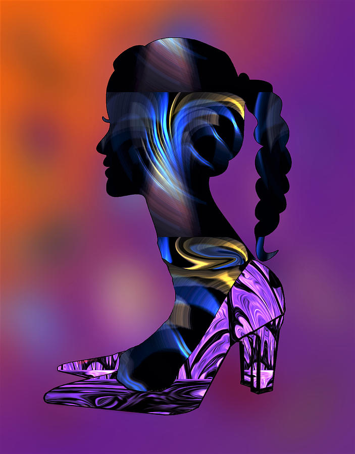 Abstract Digital Art - Head Over Heels - No.1 by Ronald Mills