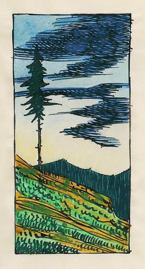 Landscape Painting - Head study from Profile 10 sheets Graz XIII 1924 by Karl Wiener Landscape Painting - Head study from Profile 10 sheets Graz XIII 1924 by Karl Wiener