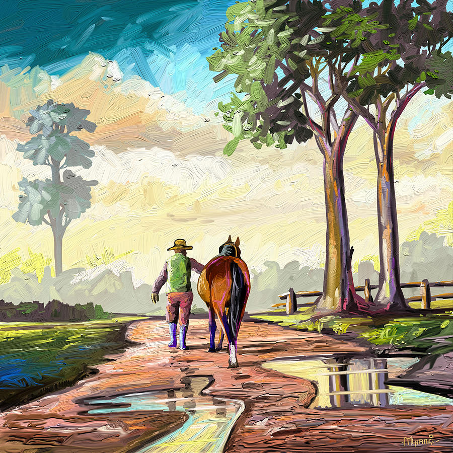 Heading Home Painting by Anthony Mwangi