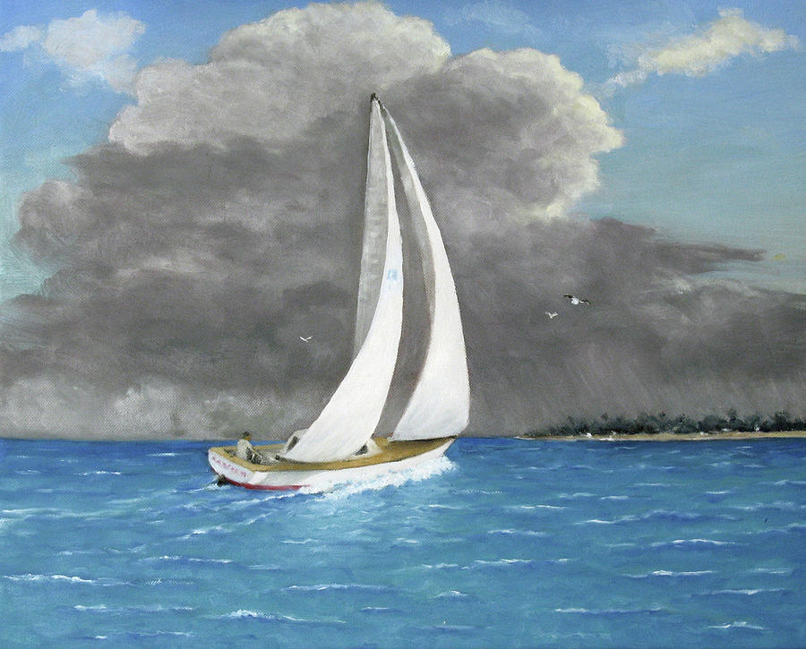 Heading Home Before The Storm Painting by Frank Serafino - Fine Art America