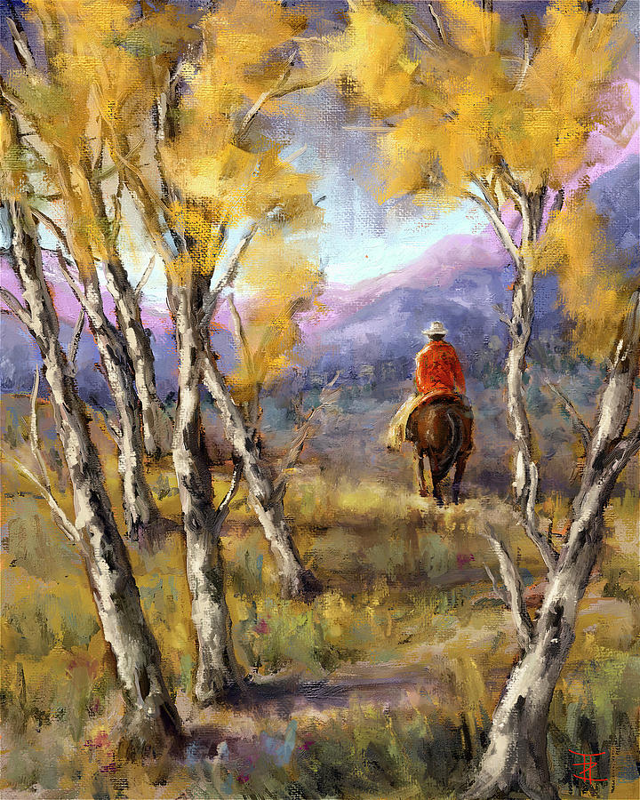 Tree Painting - Heading Out by Theresa Ruby