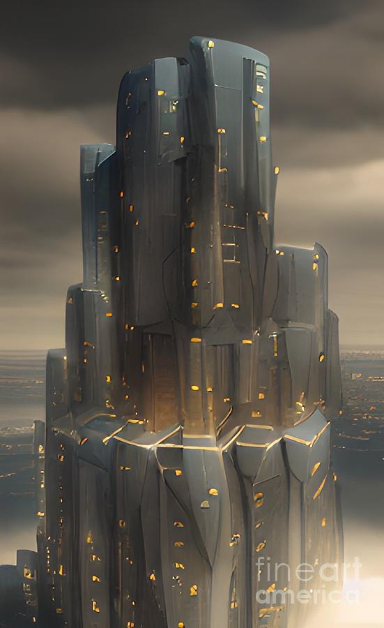 Headquarters, Skyscraper Art Digital Art by ObsidianParadise23 - Fine