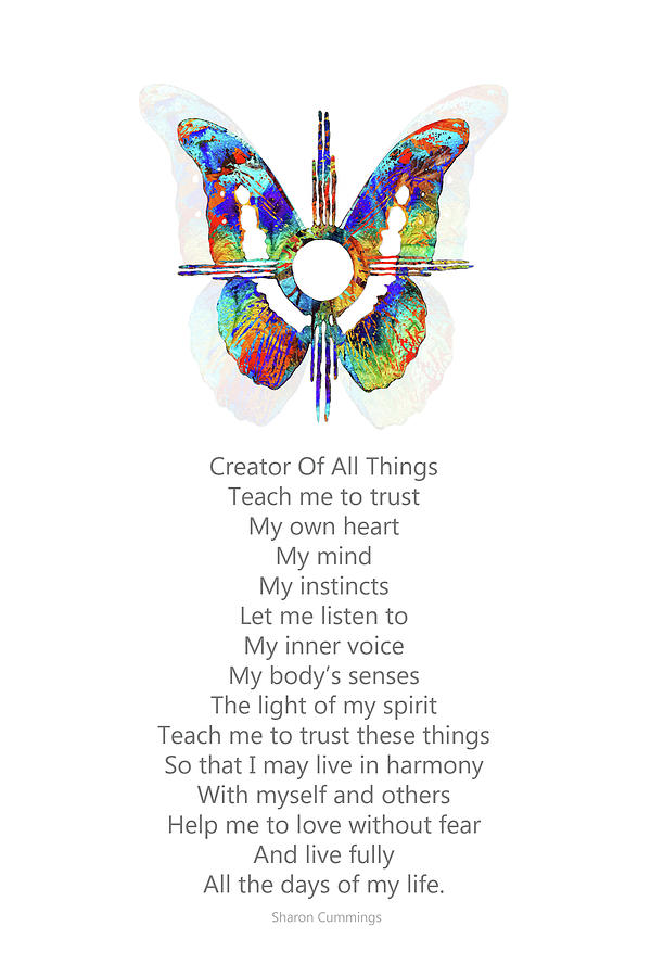 Healing Journey Butterfly Art Painting by Sharon Cummings