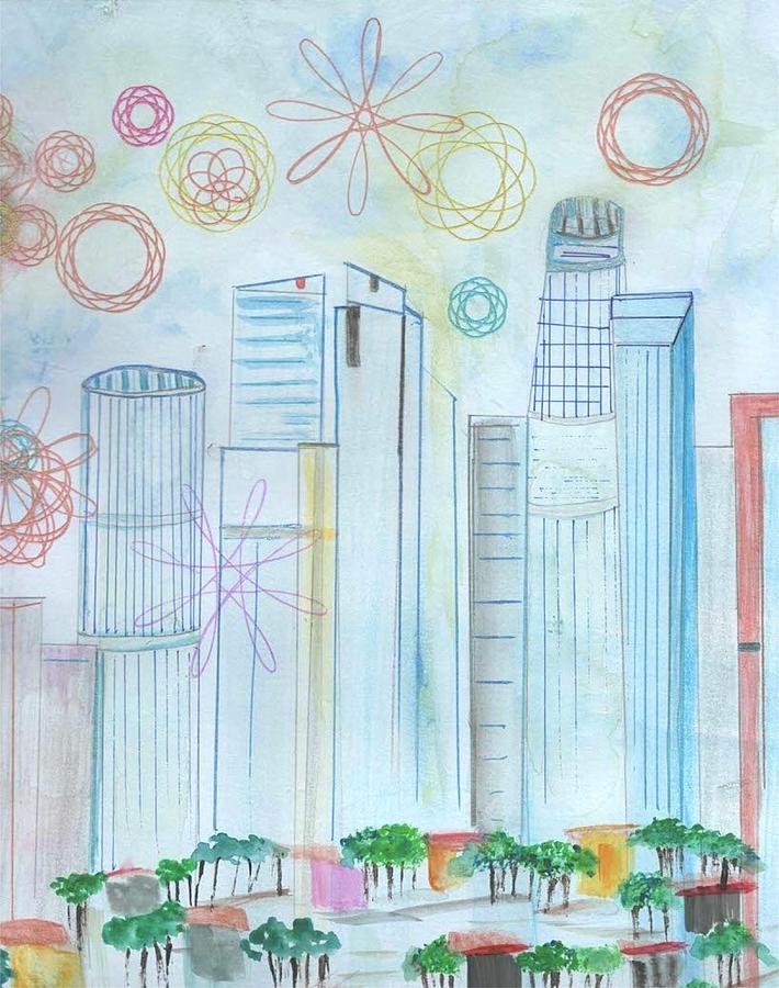 Healing City Painting by Megan Ford-Miller