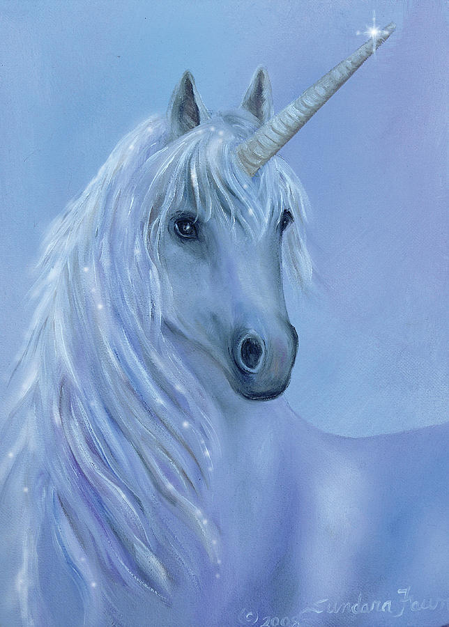 Unicorn Painting - Healing Unicorn by Sundara Fawn