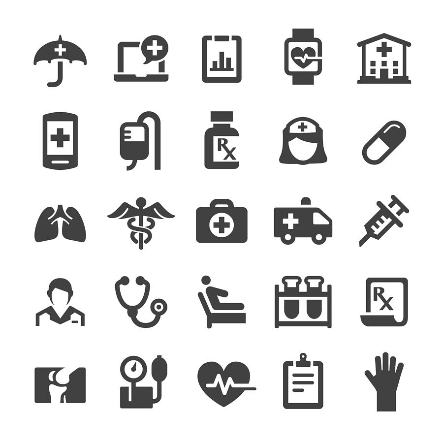 Health Care Icons - Smart Series Drawing by -victor-
