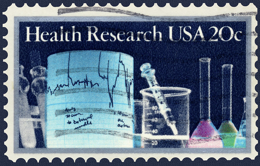 Health Research Stamp Photograph by Phil Cardamone