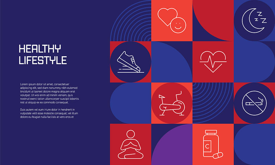 Healthy Life Related Design with Line Icons. Simple Outline Symbol Icons. Drawing by Cnythzl Healthy Life Related Design with Line Icons. Simple Outline Symbol Icons. Drawing by Cnythzl