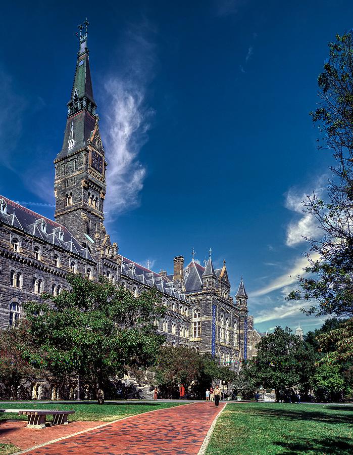 Architecture Photograph - Healy Hall - Georgetown University 1980s by Mountain Dreams