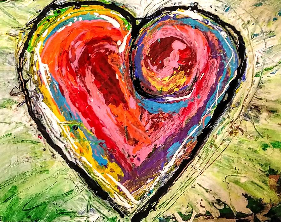 Heart 3 Painting by Kiki Curtis