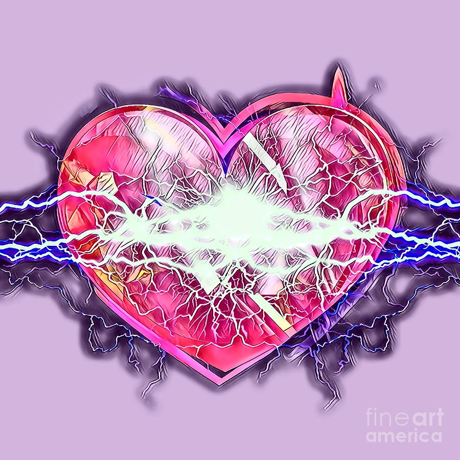 Heart Attack Digital Art by Rachel Hannah