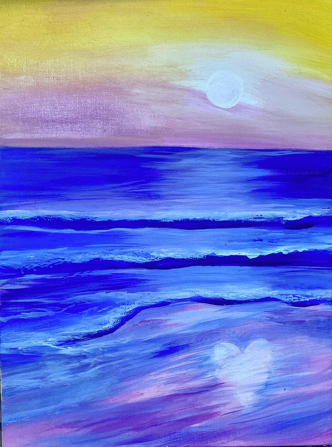 Heart Beach Painting By Tia Whiteaker - Fine Art America