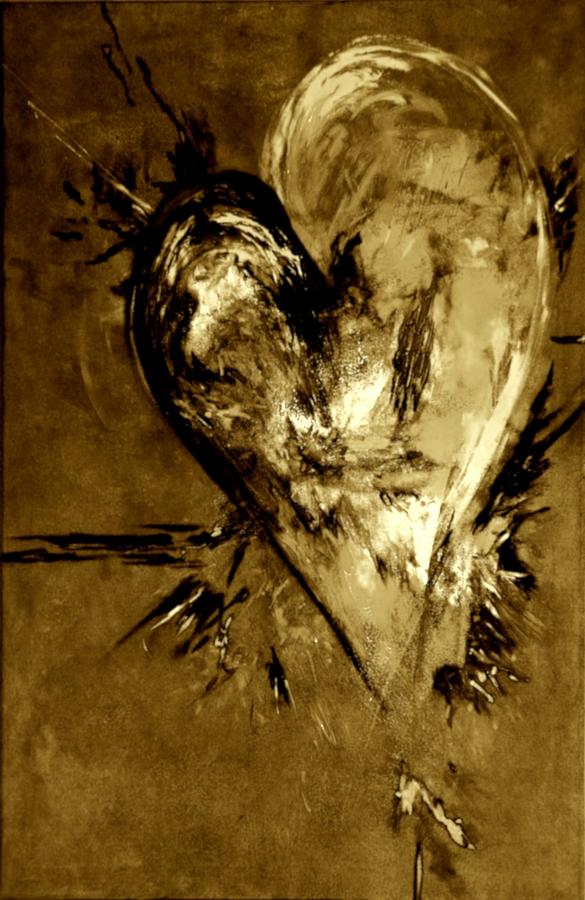 Heart BW Painting by Sabra Chili | Fine Art America