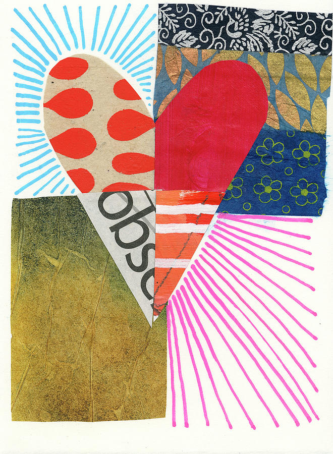 Pattern Painting - Heart Collage #52 by Jane Davies