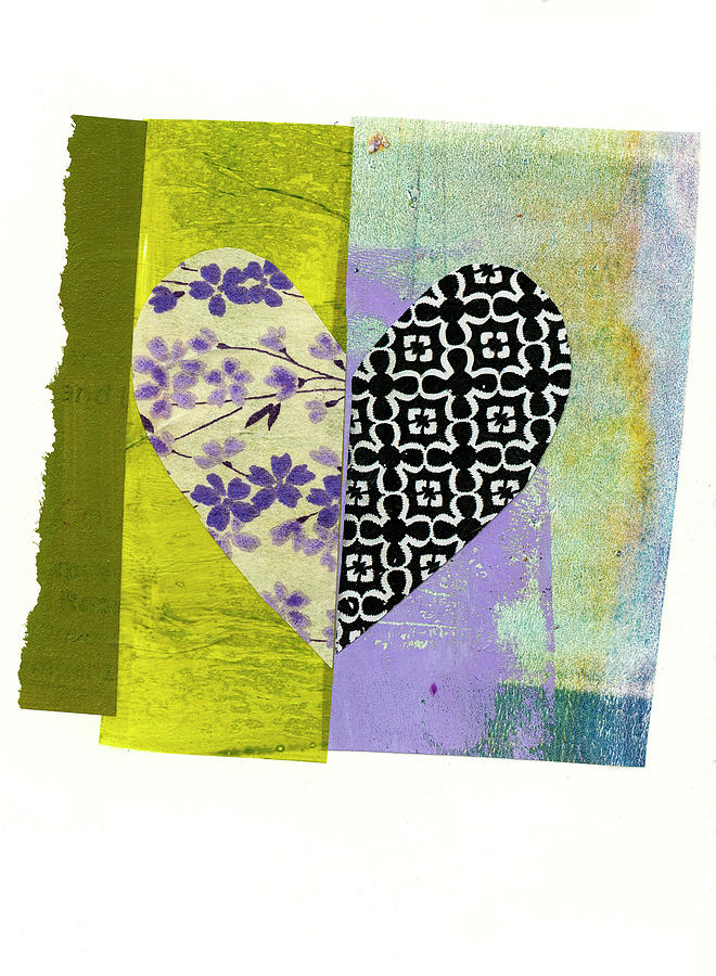 Pattern Painting - Heart Collage #57 by Jane Davies