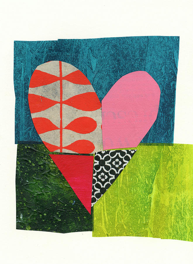 Pattern Painting - Heart Collage #59 by Jane Davies