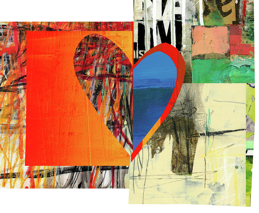 Pattern Painting - Heart Collage #67 by Jane Davies